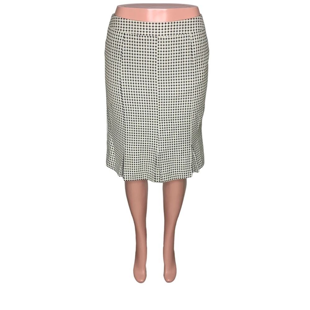 Ann Taylor LOFT Skirt Wool Blend Textured Pleated Hem P8